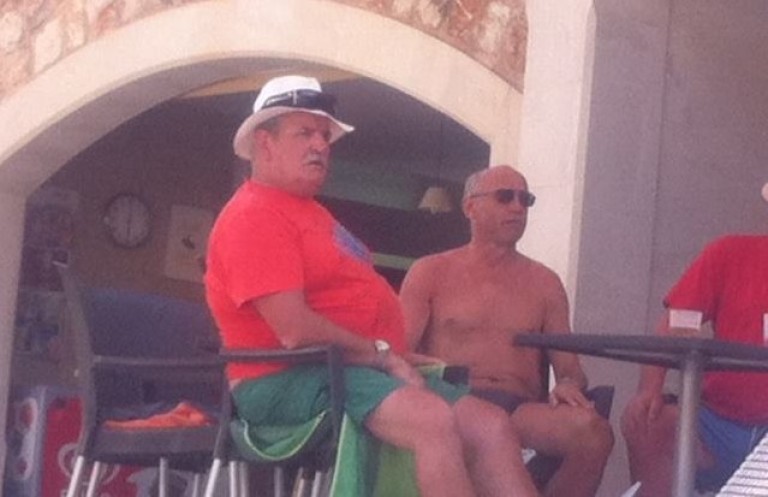Men on holiday