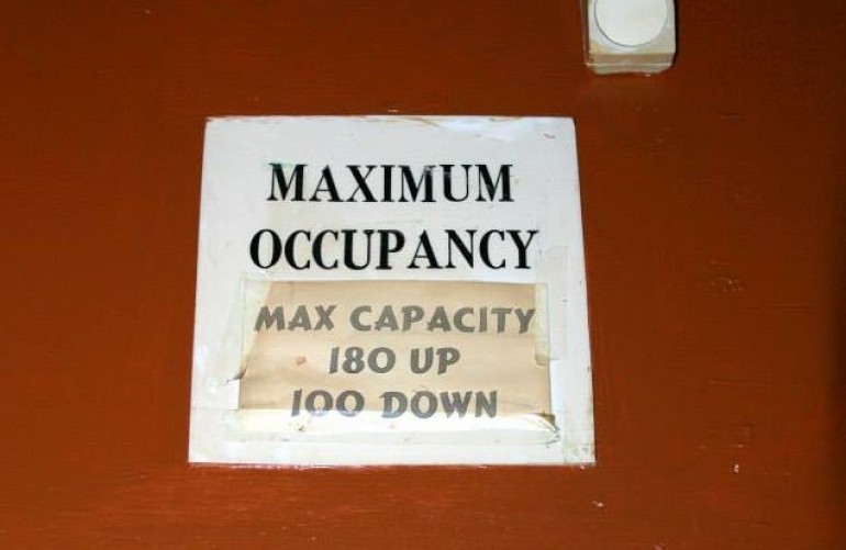 Maximum Capacity Sign