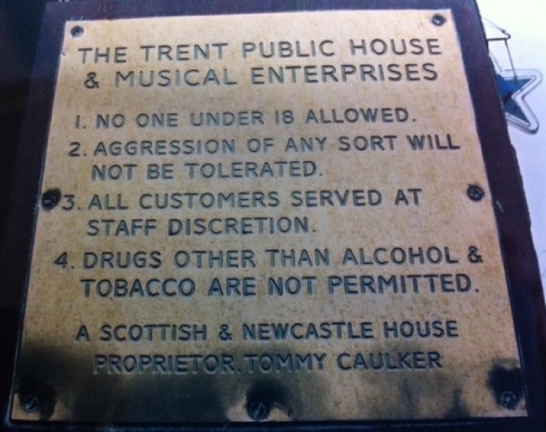 Classic Amsterdam - style Trent exterior brass sign circa 1989...