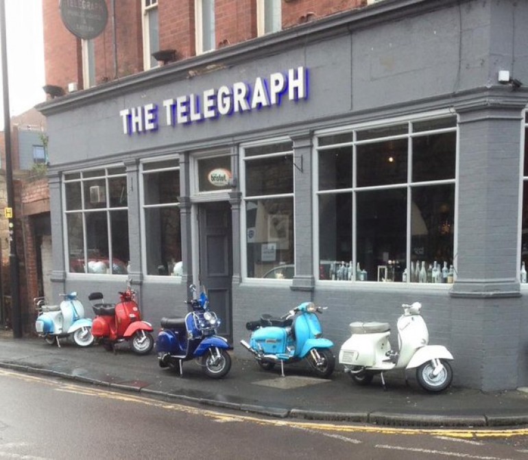 Scooters Outside The Telegraph