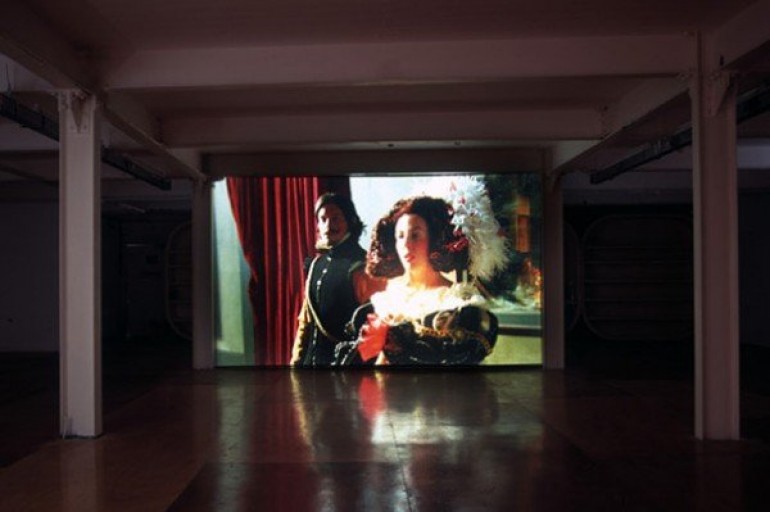 Film projected onto the walls