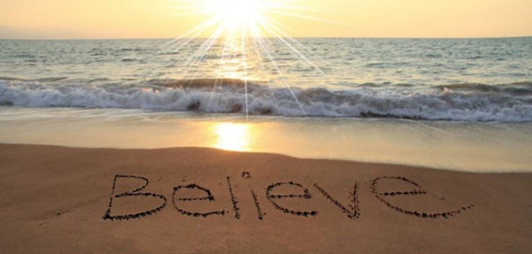 Believe Written in the Sand