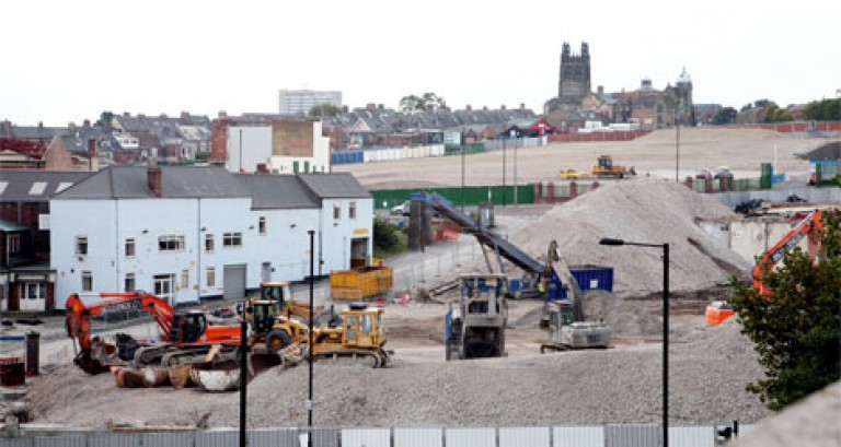 Newcastle Breweries getting flattened...