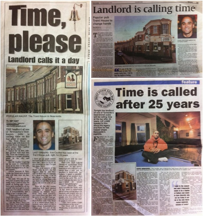 More classically original headline writing, leaning heavily on a (not at all obvious) - 'Calling time' theme...