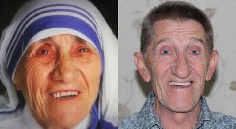 Mother Teresa and Barry Chuckle